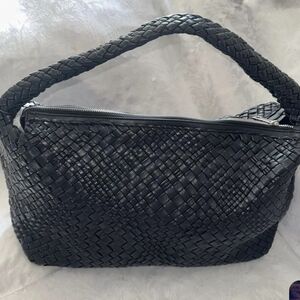 FALOR WOVEN LEATHER HOBO SHOULDER BAG NWOT